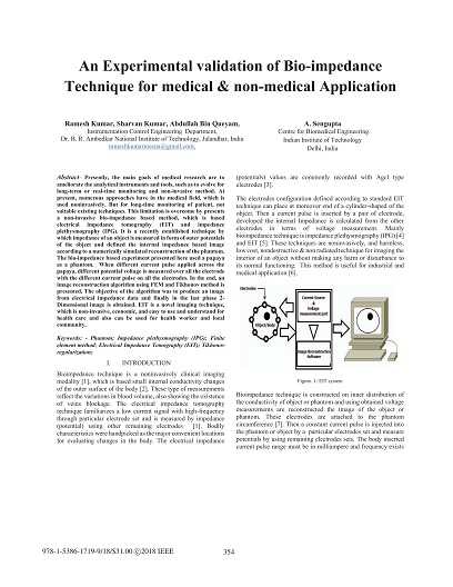 An Experimental Validation of Bio-Impedance Technique for Medical & Non-Medical Application